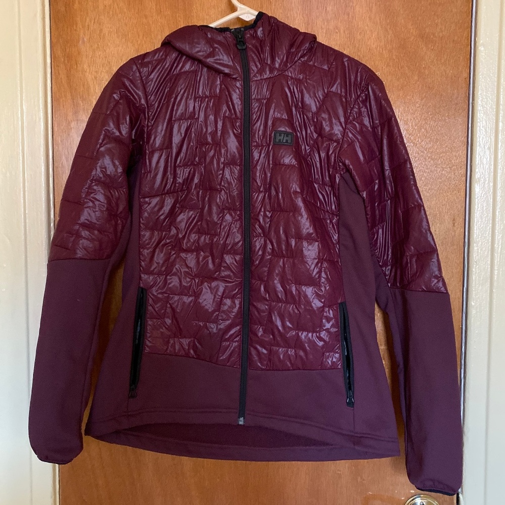 Helly Hansen Plum Hooded Insulator Jacket Size M